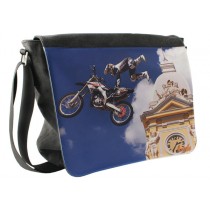 BORSA TRACOLLA JEANS CON PATTINA STAMPABILE VA02062