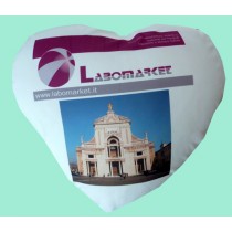 CUSCINO CUORE BIANCO CM 40X40 POLIESTERE VA0949