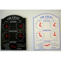 TARGHETTA ORARIO/OROLOGIO CM 19X14 VA0452