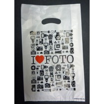 BUSTA SHOPPER IN PLASTICA I LOVE PHOTO CM 40x60 AM0096C 50pz