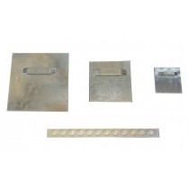 GANCI IN METALLO ZINCATO ADESIVIZZATI  PER PANNELLI   CM 10X10 MC0491