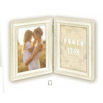 CORNICE MULTIFOTO 2X10X15 IN LEGNO SHABBY PFAC546W