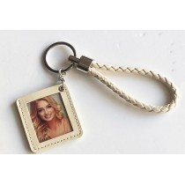 PORTACHIAVE IN SIMILPELLE CREAM FOTO 3,5X4,5 PFAK8C