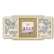 CORNICE MULTIFOTO  2X13X18 - 1X13X13 IN LEGNO PFDB457