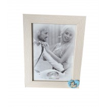 CORNICE 13X18 LEGNO BABY SHABBY CON APLICAZIONI  PFG003