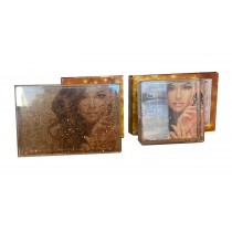 FOTOGLOBO 10X10 CON BRILLANTINI ORO 1PZ  PFRB503
