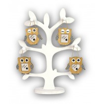 ADDOBBO IN LEGNO HIBOU KIT DI 4 PZ PFTY7812