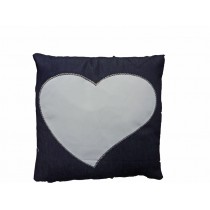 CUSCINO JEANS  CUORE CM 40X40 COMPLETO DI IMBOTTITURA VA01294