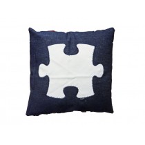 CUSCINO JEANS  PUZZLE CM 40X40 COMPLETO DI IMBOTTITURA VA01295