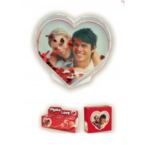 CUORE LOVE FOTOGLOBO CON CUORICINI ROSSI 6PZ VA01307