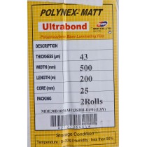 ROTOLO A CALDO POLIPROPILENE T.BOND MATT 40MY CM50 X200MT VA0515