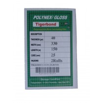 ROTOLO A CALDO POLIPROPILENE T.BOND 40MY GLOSSY CM33X150MT  VA0522