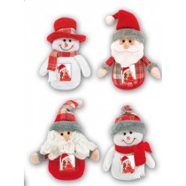 ADDOBBO PUPAZZI BIANCO ROSSI NATALIZI 8 PEZZI PFKS10