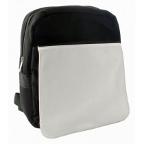 ZAINETTO ASILO NERO CM 31X27 CON PATTINA BIANCA STAMP. VA01004S 